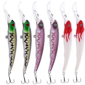 Lot of 6 Large Freshwater Fishing Lures Bass Pike Crankbaits, Swimbaits - Picture 1 of 1