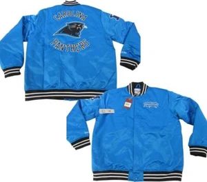Neu Carolina Panthers Herren Mitchell & Ness schwere Satin Jacke Mantel $ 150 - Bild 1 von 10