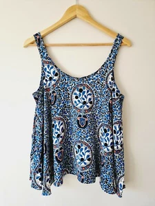 COUNTRY ROAD Blue Swing Cami Top SIZE MEDIUM blouse - Picture 1 of 5