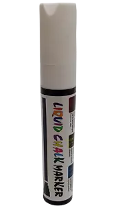 Pluma de tiza líquida grande para pizarra - pizarra - vidrio - 15 mm nueva en caja - BLANCA - Imagen 1 de 5