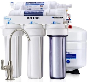 iSpring RO100 Under Sink 5-Stage Reverse Osmosis Drinking Water Filtration - Picture 1 of 7