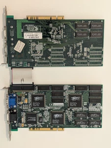 2 x Diamond Monster 2 (3dfx Voodoo 2) 8 MB VGA Cards w/SLI & passthrough cables - Picture 1 of 3