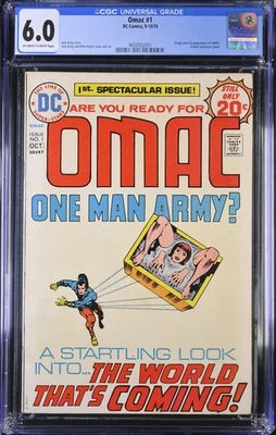 OMAC #1 - CGC 6.0 🔑Origin & 1ST Appearance🔑🔥DC (1974) GEM SLAB! - Image 1 of 2