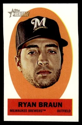 2012 Topps Heritage Stick-Ons Ryan Braun Milwaukee Brewers #21 - Image 1 of 2