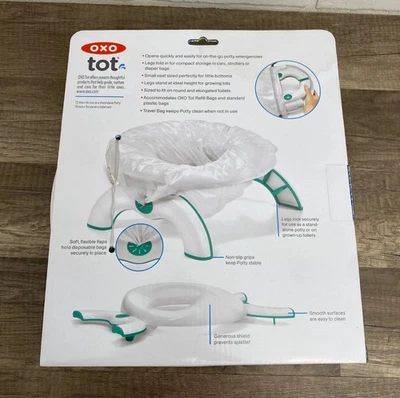OXO Tot 2-in-1 Go Potty Seat With Travel Bag Gray Standalone or Over Toilet Seat - Image 1 of 4
