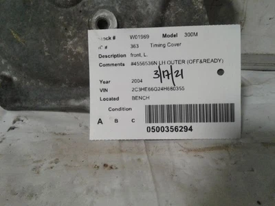 Driver Left Timing Cover 3.5L Front Fits 93-04 CONCORDE 1375516 - Image 1 of 4