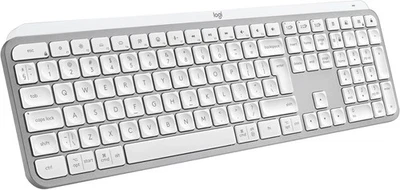 Logitech MX Keys S Wireless Keyboard, Low Profile, Fluid Quiet Pale Grey  - Image 1 of 4