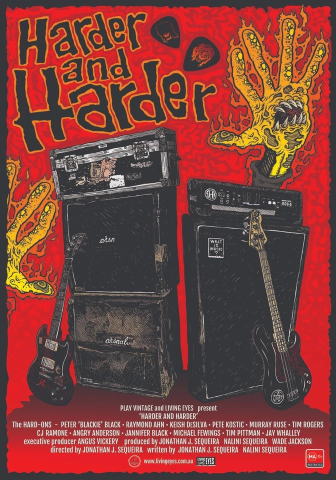 Hard-Ons Official Movie Poster: Harder and Harder *combine postage see descripti - image 1 of 1