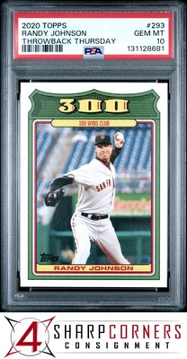 2020 TOPPS THROWBACK THURSDAY #293 RANDY JOHNSON HOF POP 2 PSA 10 - Image 1 of 2