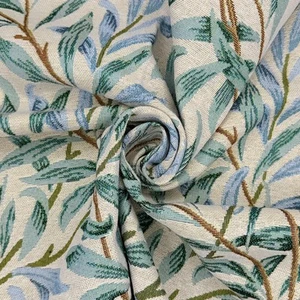 Cotton Woven Tapestry Upholstery Fabric Material WILLOW BOUGH AZURE - Picture 1 of 2