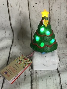 Hallmark Peanuts Gang Christmas Light Show Woodstock In Tree 2015 - Picture 1 of 11