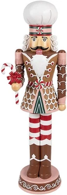 Clayre & Eef 6PR4256 Dekoration Nussknacker Braun Rosa 15x12x46 cm - Bild 1 von 4