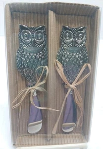 Vintage Silverplate "Owl" Butter/decorative Spreaders Lot Of (2) New! - Picture 1 of 2