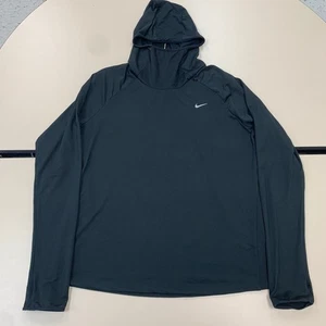Damen XL NIKE RUNNING reflektierende Kapuze ESSENTIAL HOODIE JACKE schwarz Dri Fit - Bild 1 von 12