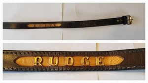 Nuevo cinturón de cuero marrón/motero/rocker personalizado/hecho en Gran Bretaña 45" motocicleta MC/motero/rocker - Imagen 1 de 10