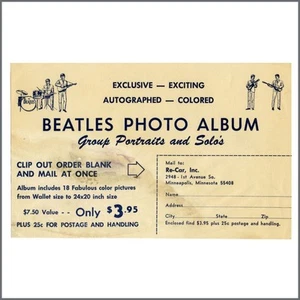 The Beatles 1960s Photo Album Order Form (USA) - Imagen 1 de 1