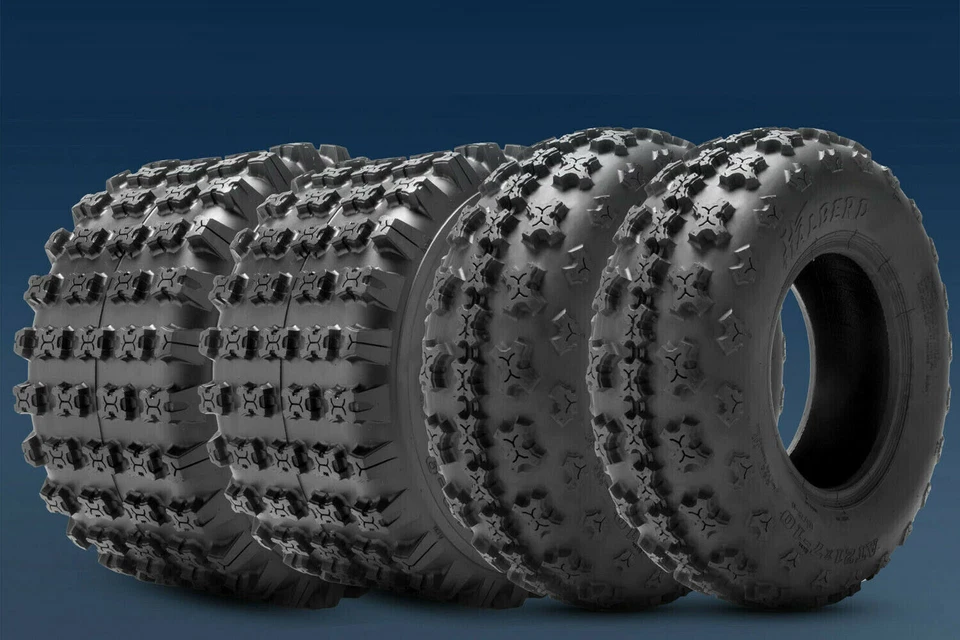 Set 4 21X7-10 20X10-9 Sport Quad ATV Tires 21X7X10 20X10X9 GNCC Race Replacement Foto 1 de 4