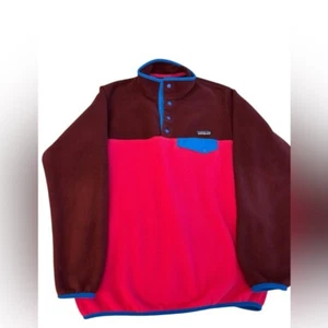 Pullover polar PATAGONIA Synchilla Snap-T borgoña rosa fucsia para mujer mediano Y2K - Imagen 1 de 8