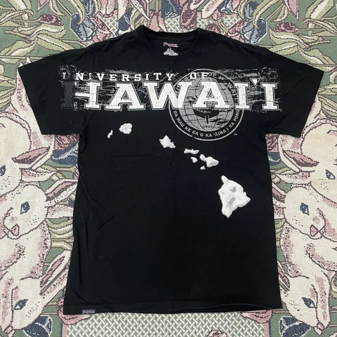 University Of Hawaii Shirt Jansport Big Print Black Hawaii Islands Size M 0244 Cover