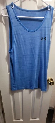 Camiseta sin mangas Under Armour azul para hombre talla pequeña Foto 1 de 3