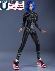 1/6 Spider Woman Elastic Bodysuit For 12" PHICEN Hot Toys Worldbox Female Figure - Picture 1 of 10