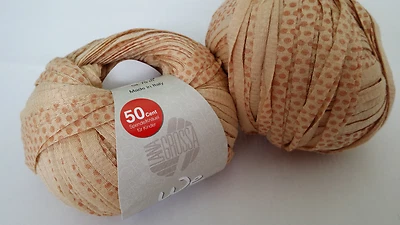 450 g We Lana Grossa Fb 304 apricot  100 % Baumwolle Bändchengarn Stricken Rest - Bild 1 von 3