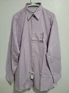 NWT VANHEUSEN Men's Shirt Long Sleeve Button Down Wrinkle Free.Size 17.5 34-35 - Picture 1 of 12
