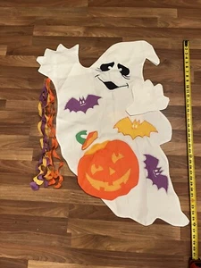 Vintage Halloween Garden/yard Flag/decoration Fall Ghost Holiday - Picture 1 of 3
