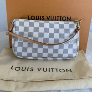 Louis Vuitton Pochette Accessories Damier Azur Pouch - Picture 1 of 22