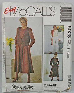 McCalls 5028 Patrón de Costura Chaleco Mono Vestido Corte a Ajuste Talla 14 16 18 De Colección - Imagen 1 de 3