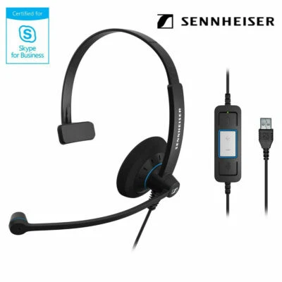 EPOS Sennheiser SC 30 USB ML Monaural PC Headset Headphones for Skype 1000550 - Image 1 of 2
