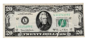****ERROR***1969-C $20.00 FEDERAL RESERVE NOTE XF+***ERROR**** - Picture 1 of 2