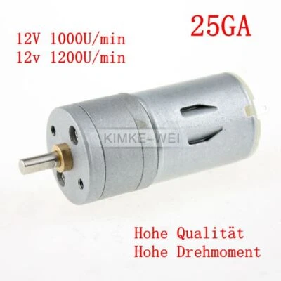 25mm 12V DC 1000U/min 1200U/min Getriebemotor Elektrisch 25GA für Modellbau Neu - Bild 1 von 4