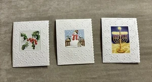 3 Carol's Rose Garden Christmas/ Hanukkah VTG Mixed Lot No Envelopes Die Cut - Picture 1 of 3