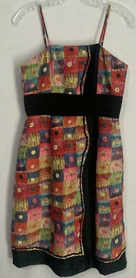 Anthropologie Plenty Frock Dress Tracy Reese Size 4 Silk Linen Spaghetti Strap - Image 1 of 4