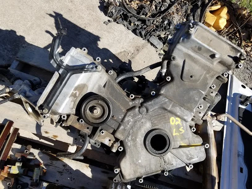 1999 2000 2001 2002 2003 JAGUAR XJ8 XJ8L VANDEN PLAS ENGINE TIMING CHAIN COVER - Image 1 of 1