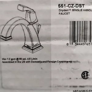 Grifo de baño de un solo orificio seco Delta 551-CZ-DST en bronce champán - Imagen 1 de 2