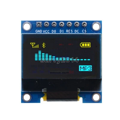 3-5V 0.96" SPI Serial 128X64 OLED LCD LED Display Module blue yellow for Arduino - Image 1 of 4