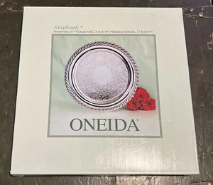 ONEIDA Maybrook 10" Silverplate Round Serving Tray - Picture 1 of 5