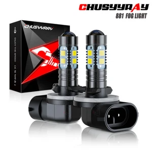 Pair 880 881 889 LED Fog Driving Light Bulbs 6000K Super White 55W - Picture 1 of 9