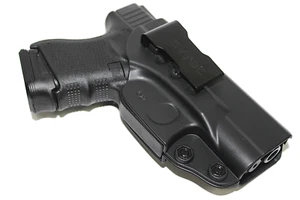 For Glock 26 27 33 (Gen 1,2,3,4) IWB Concealed Carry Gun Holster (Black Polymer) - Picture 1 of 11