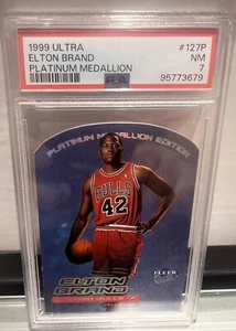 1999-00 Ultra Platinum Medallion ELTON BRAND #127 RC Rare SP #/25 PSA 7 Pop 2 - Picture 1 of 2