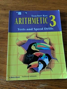 Arithmetic 3 Tests and Speed Drills Teacher Key A Beka Book third Edition 1999 - Picture 1 of 9