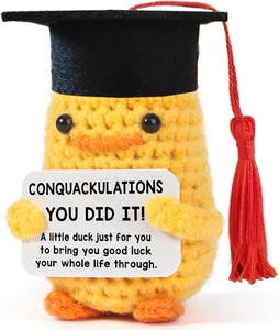 2025 Abschlussgeschenke für Sie Ihn - Conquackulations You Did It, Handarbeit gehäkelt - Bild 1 von 12