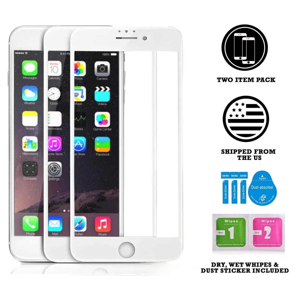 Pacote com 2 protetores de tela de vidro temperado para Apple iPhone 6 e iPhone 6S  - Imagem 1 de 1