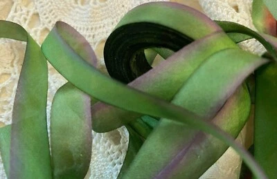 Cinta de seda 7/16" en sesgo teñida a mano 1yd hecha en USA Foto 1 de 2