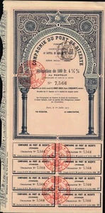 AFRICA TUNISIA : Compagnie du Port de Bizerte dd 1912 - Picture 1 of 1