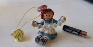 Muñeca Raggedy Ann & Andy Árbol de Navidad Brillo Adornos Corazón Danbury Como Nueva - Imagen 1 de 9