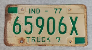 1977 Indiana Truck License Plate 65906X Truck 7 Garage Decor Mancave Chevy Ford - Picture 1 of 2