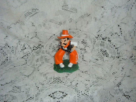OKLAHOMA STATE COWBOY PETE ORANGE MASCOT  203 4" TALL RESIN DESKTOP FIGURINE NEW Cover
